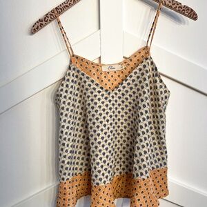 Elodie Orange and Blue Patterned Camisole